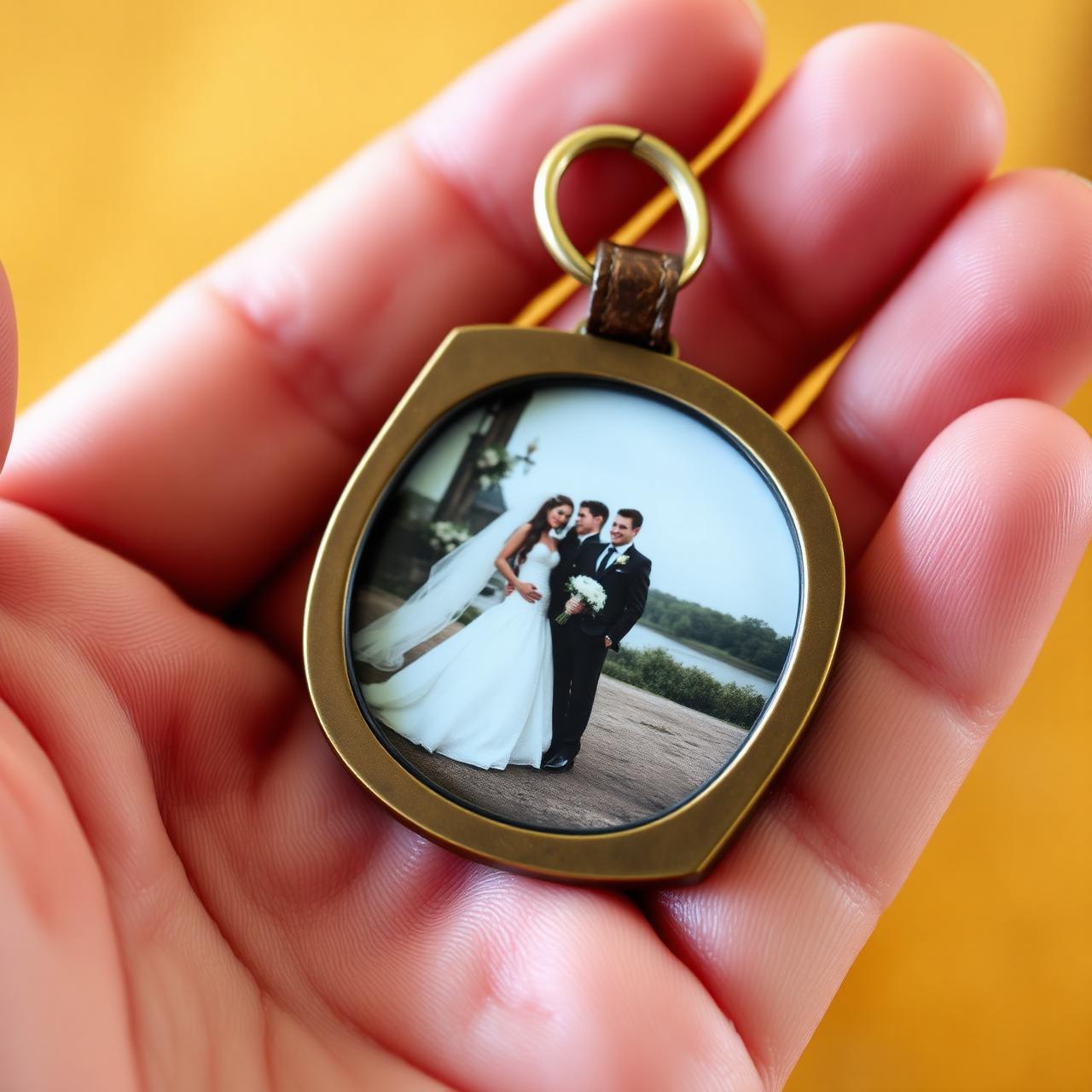 Photo keychains displayed at the charm bar